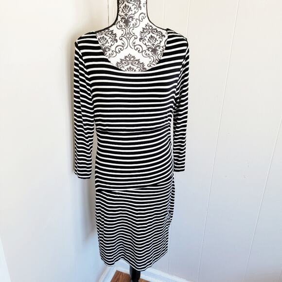 Vince Camuto Dresses & Skirts - Vince Camuto Striped Scoopneck Midi Sheath Dress